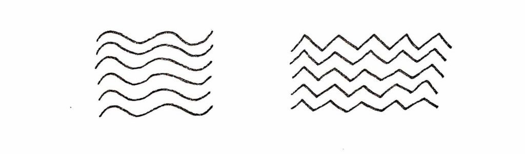 patterns with curvy and zig zag lines