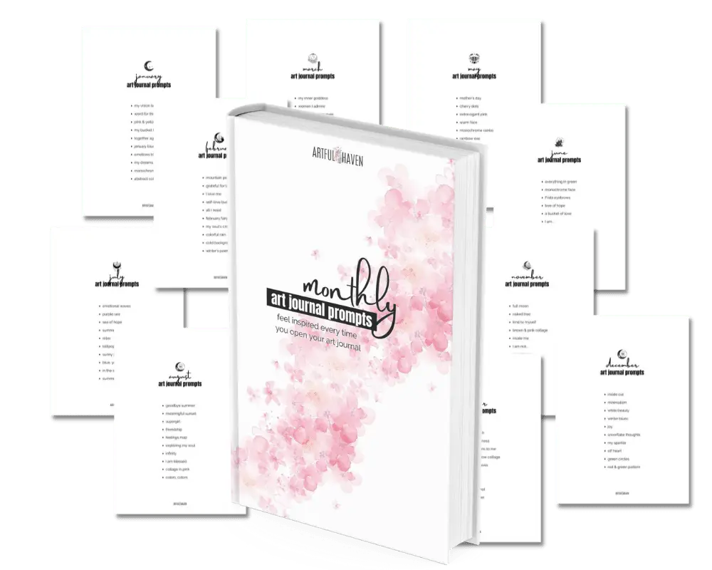 monthly art journal prompts