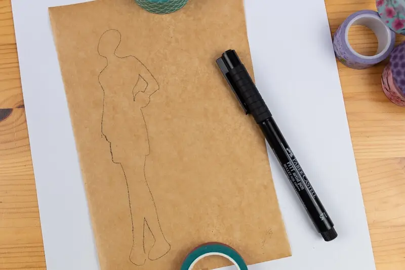 drawn shape for washi tape