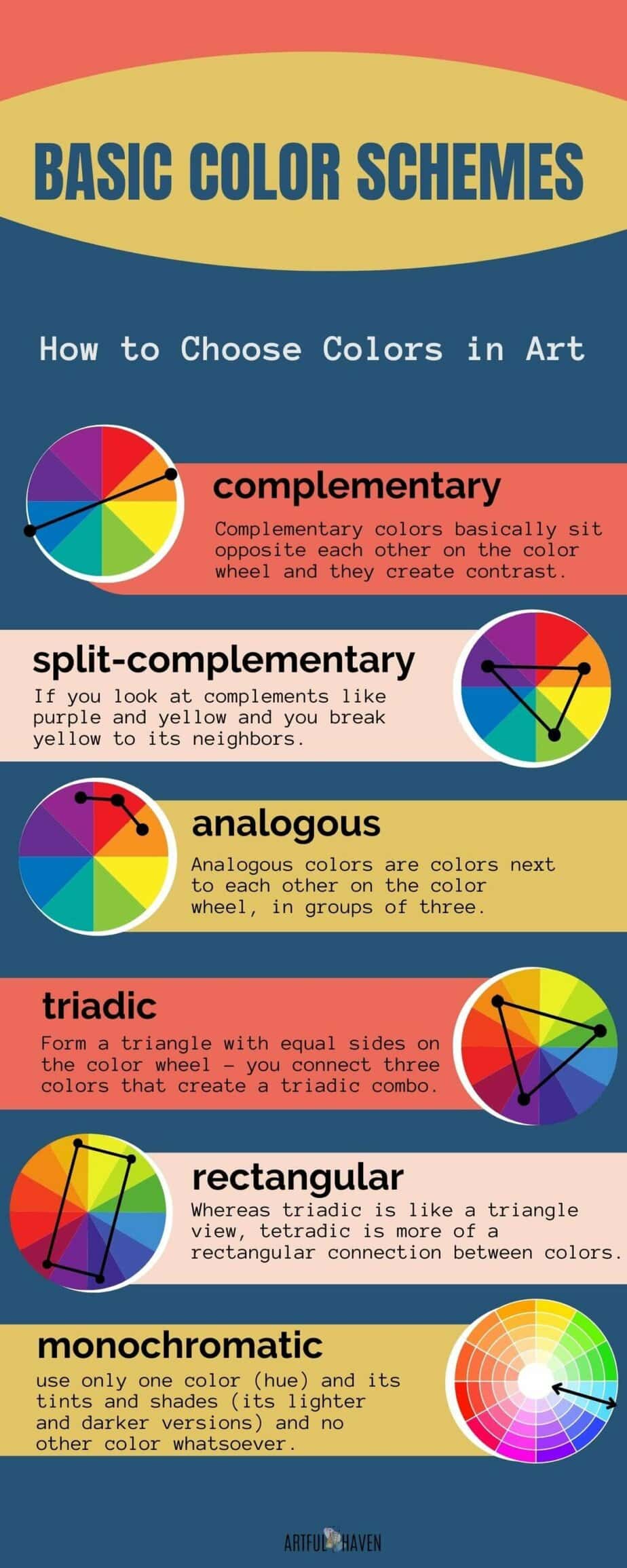 basic color schemes infographic