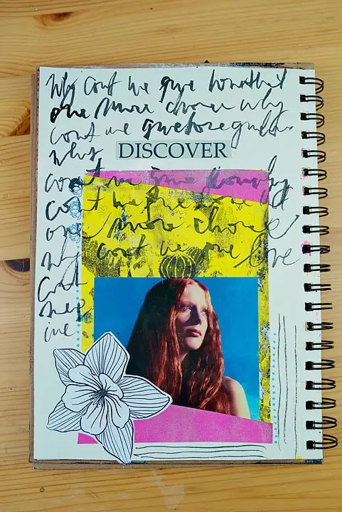 conrst on art journal page