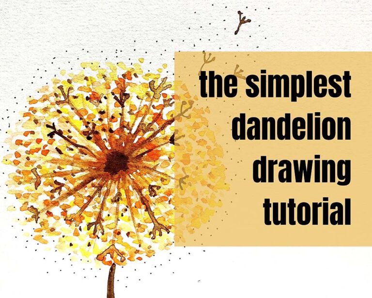 Learn Dandelion Drawing In 6 Easy Steps – A Tutorial For Beginners
