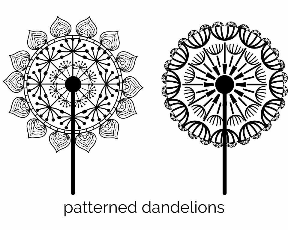 how to draw a dandelion puff