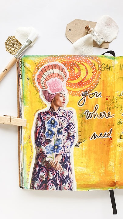 collage art journal page