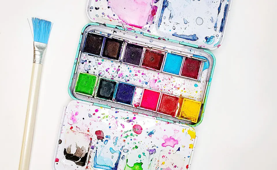 watercolor tin set