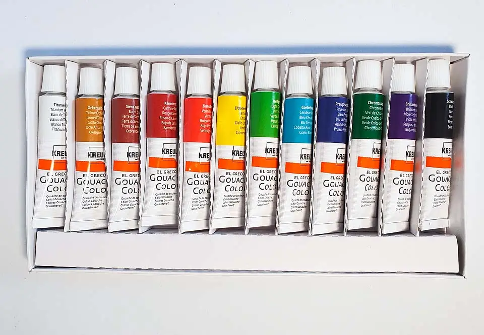 gouache paint set
