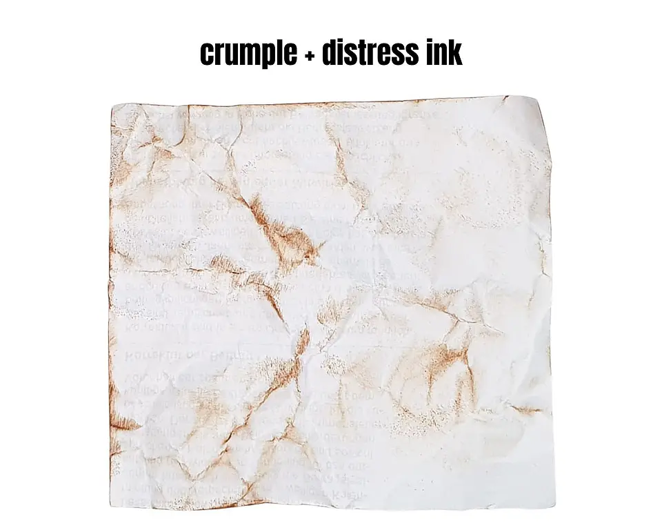 old paper look with distress ink