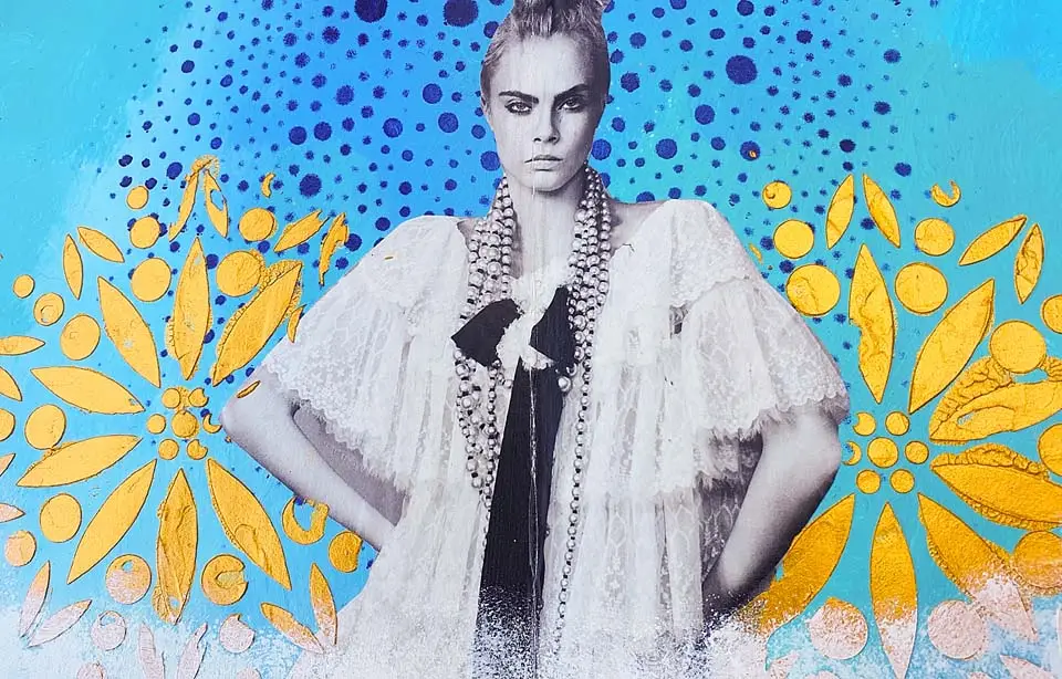 textured art journal page