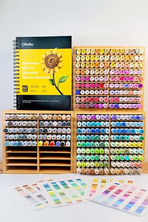 ohuhu markers and sketchbook