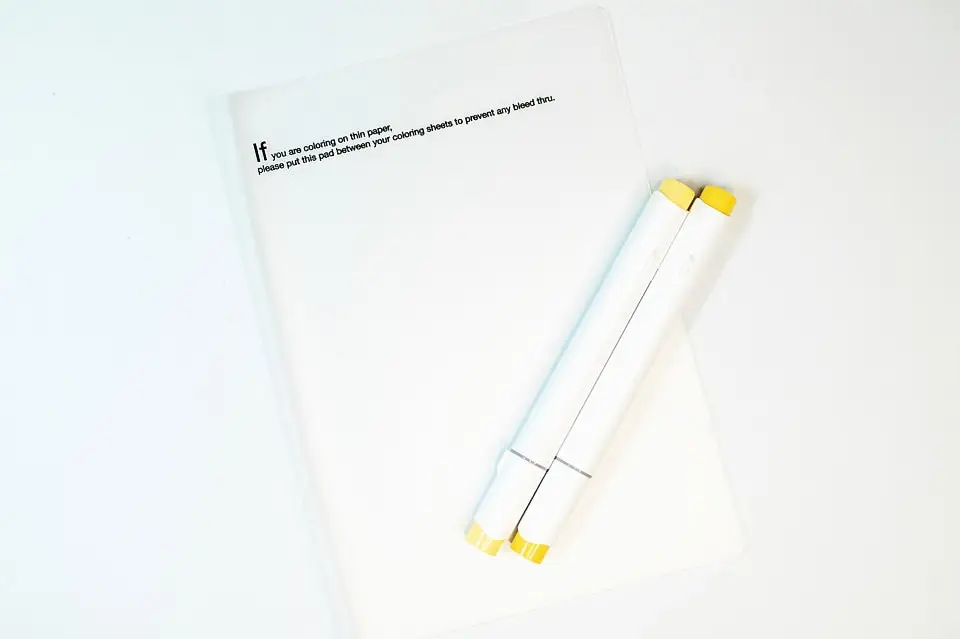 transparent sheet and 2 markers