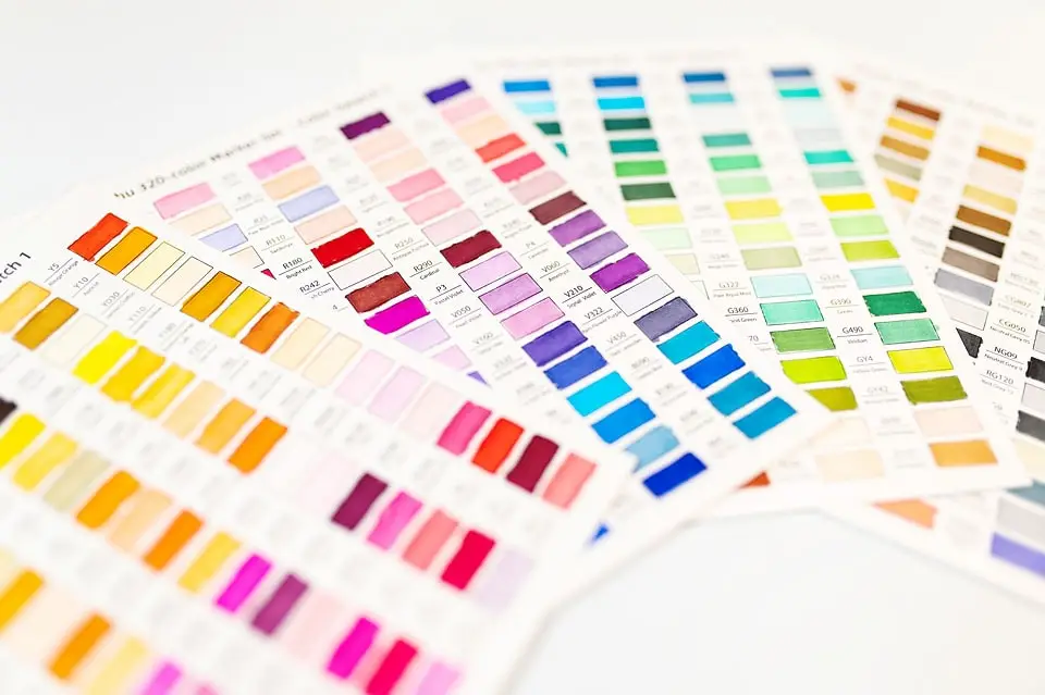 ohuhu markers swatch cards