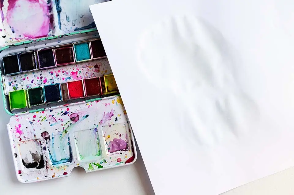 print paper with watercolor