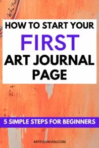 first art journal page