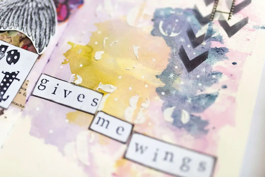 details on art journal page