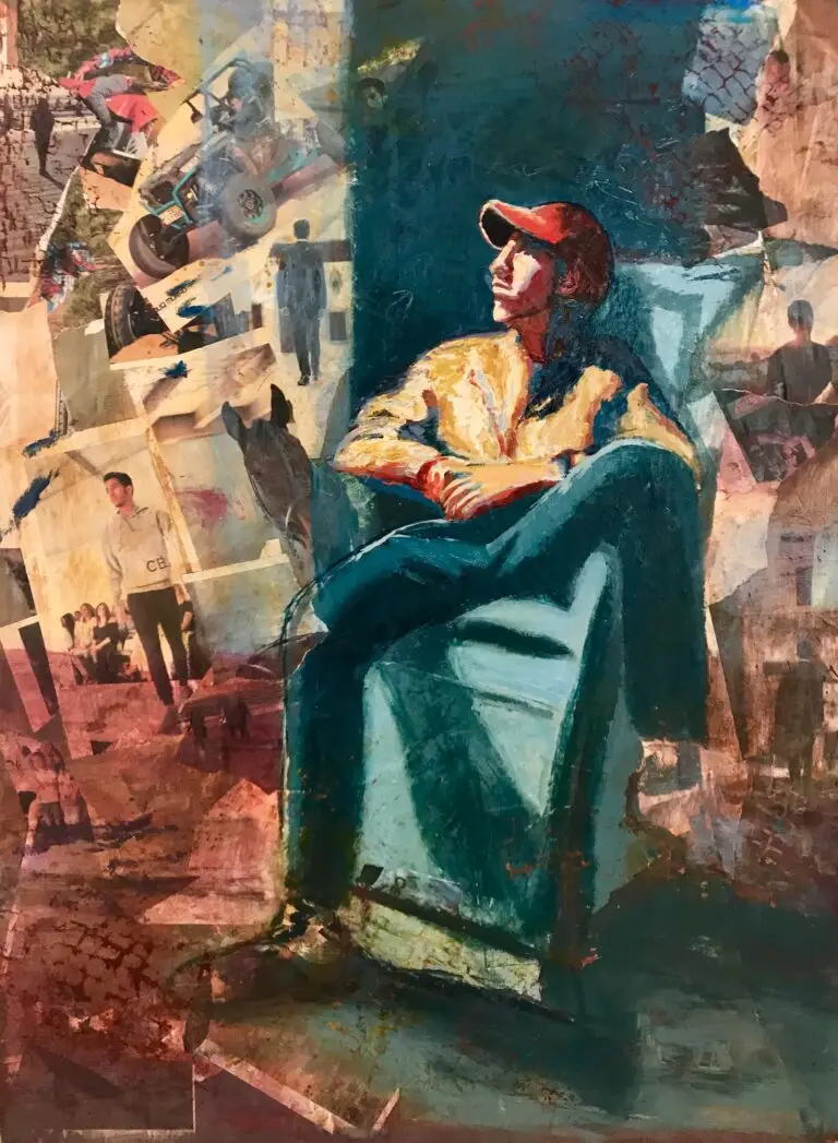 DIY canvas of a mixed media art