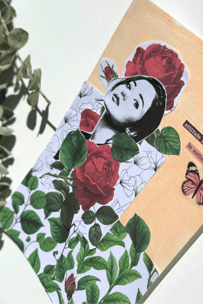 Art journal page example simple and easy to make