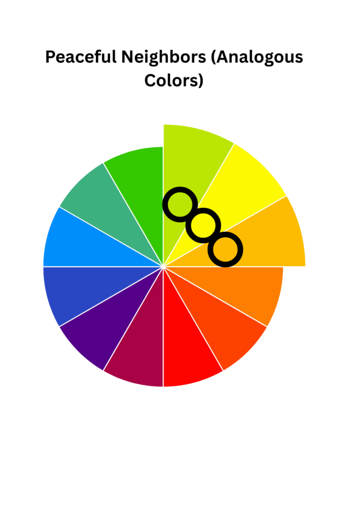 an illustration of the analogous color scheme