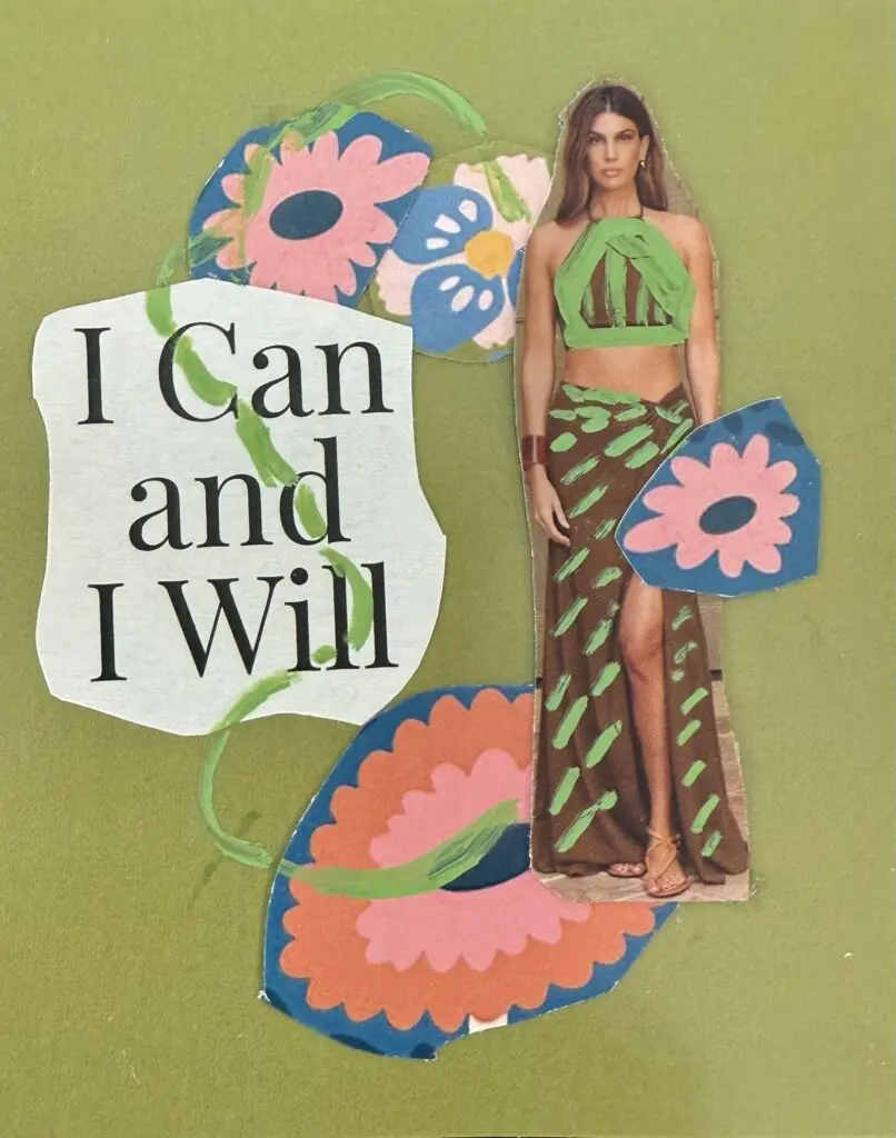 handmade art journal of stopping the inner critic