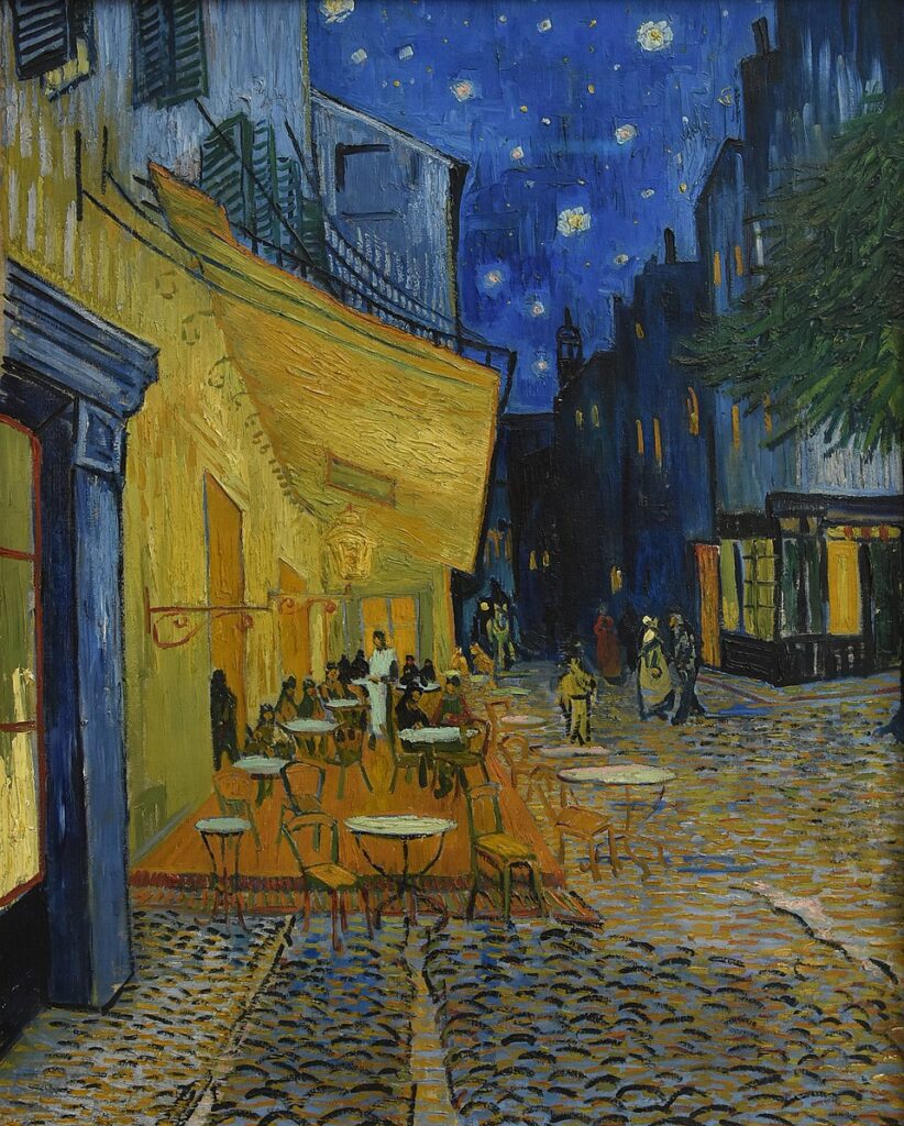 Cafe Terrace at Night, Van Gogh an example of a complementary color scheme