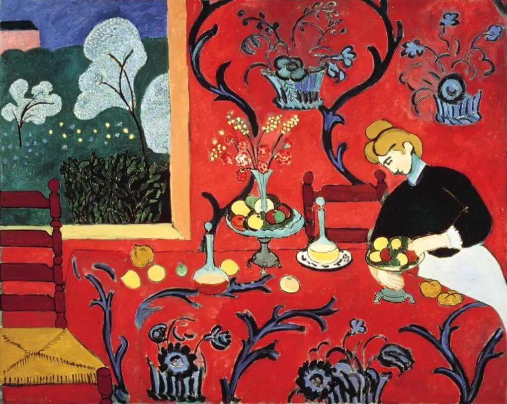 art work by Henri Matisse example of Red