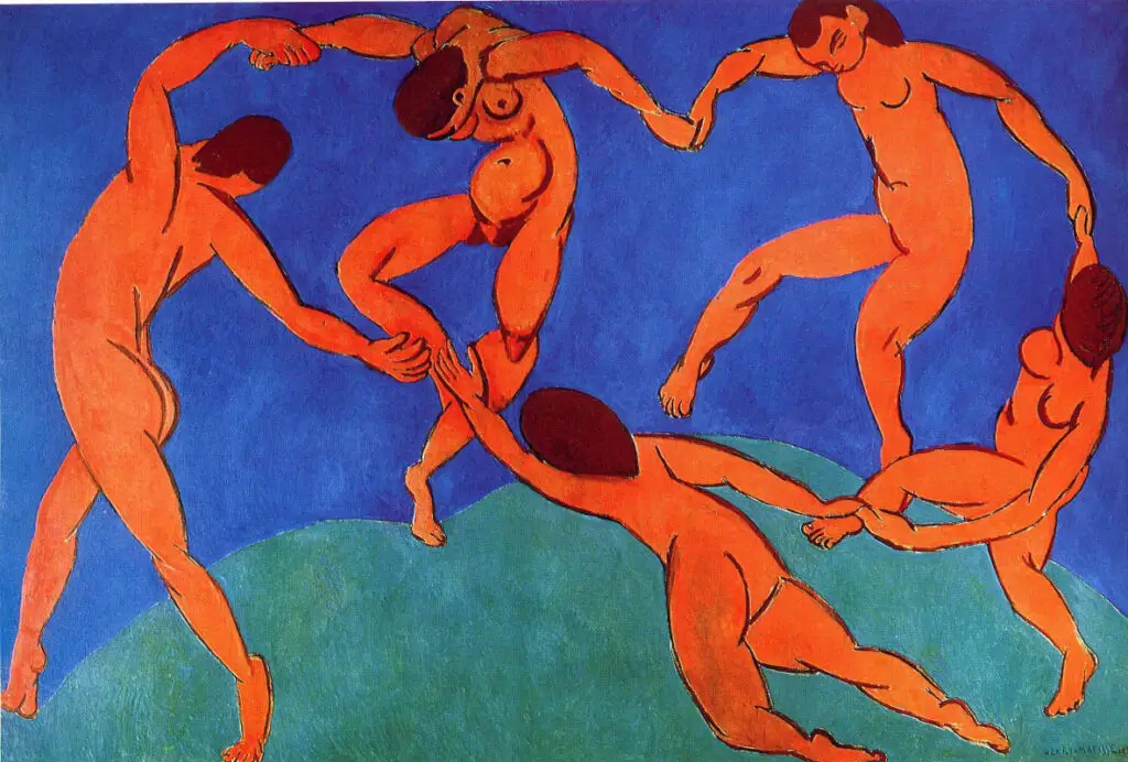 The Dance By Matisse to show creating depth by overlapping.