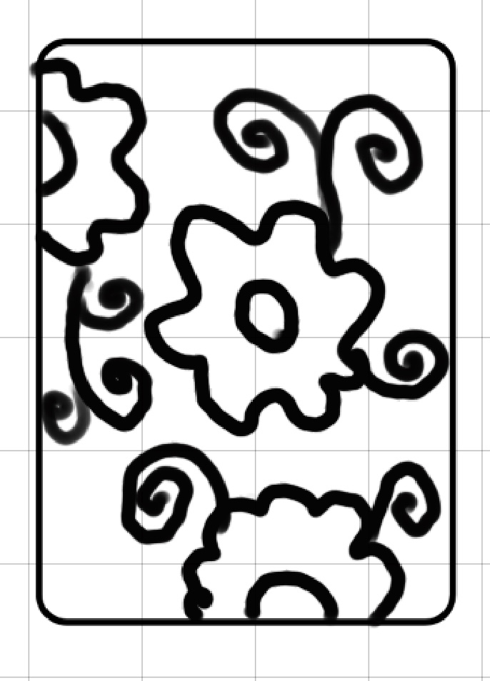 Stylized flower hand drawn inspired by Gustav Klimt