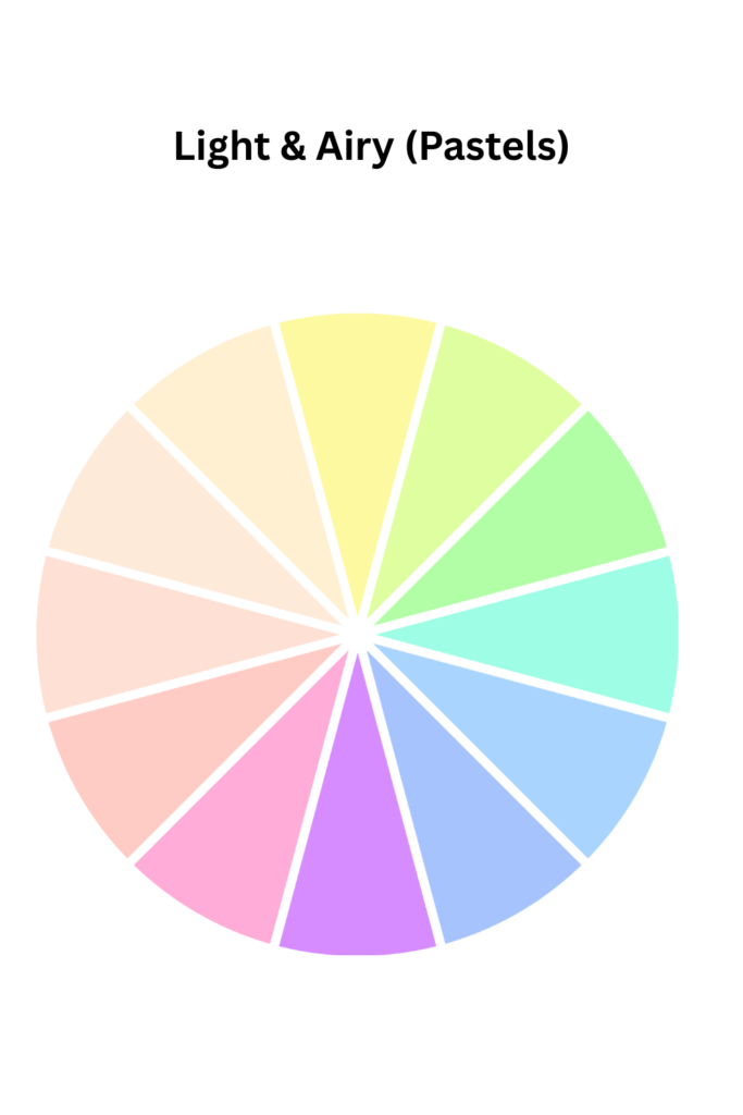 an illustration of light an airy color scheme