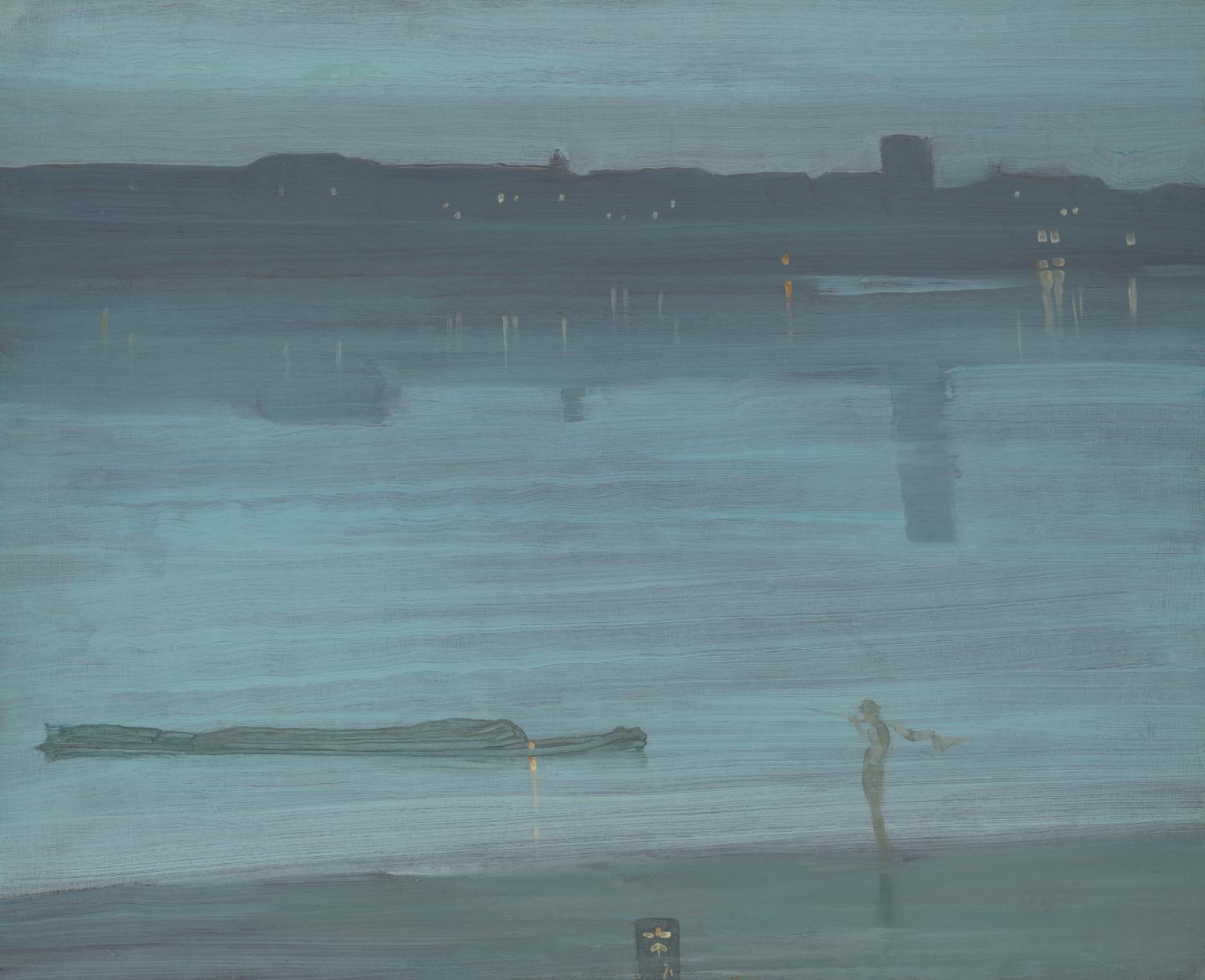 (Blue and Silver) James McNeill Whistler as an example of muted tune