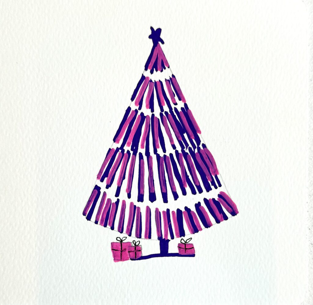 handmade tree of Patterned Stroke Christmas tree