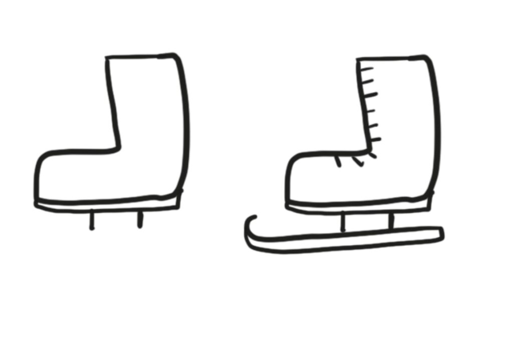 simple drawing of ice skating