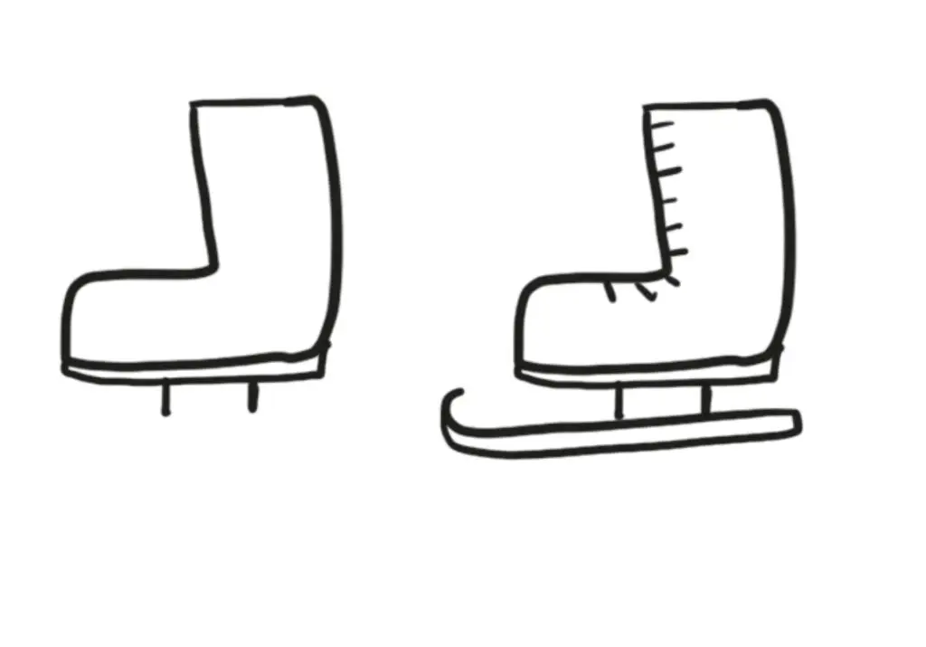 simple drawing of ice skating