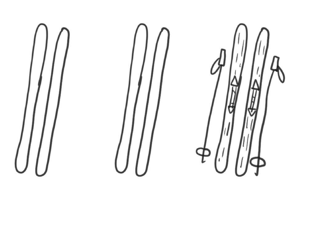 simple drawing of skies