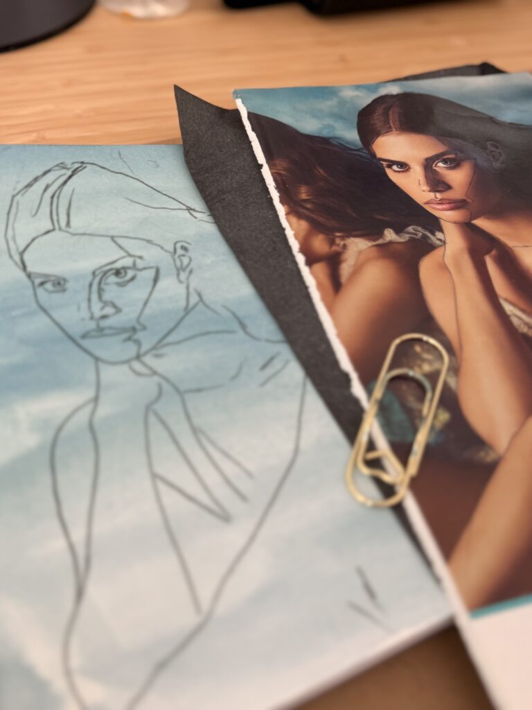 image transfer using carbon paper