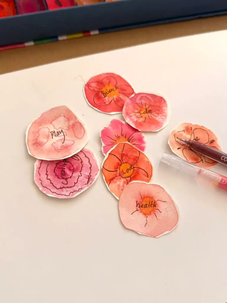 cut out flowers for Spring collage