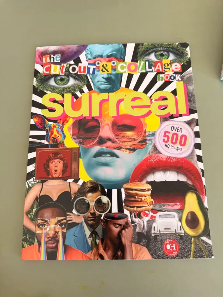 The Cut out and collage book Surreal book for collage and Art journaling