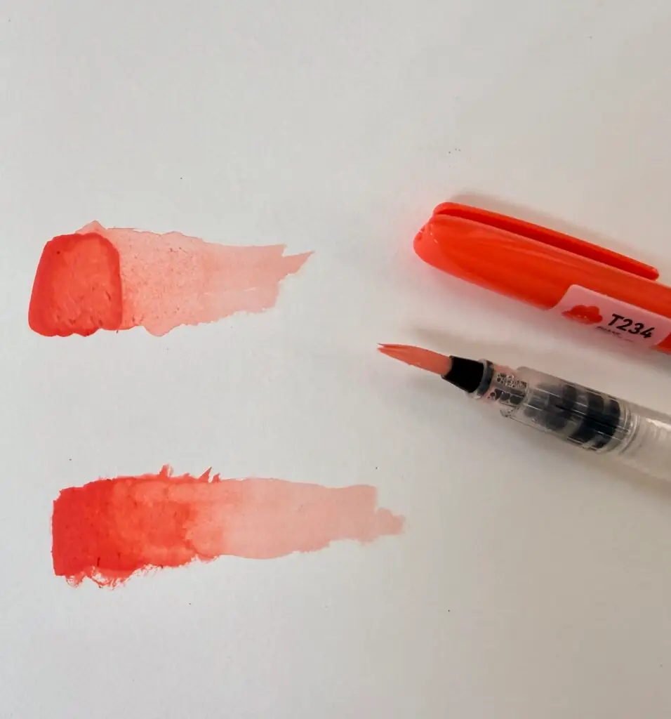 mixing acrylic markers with water