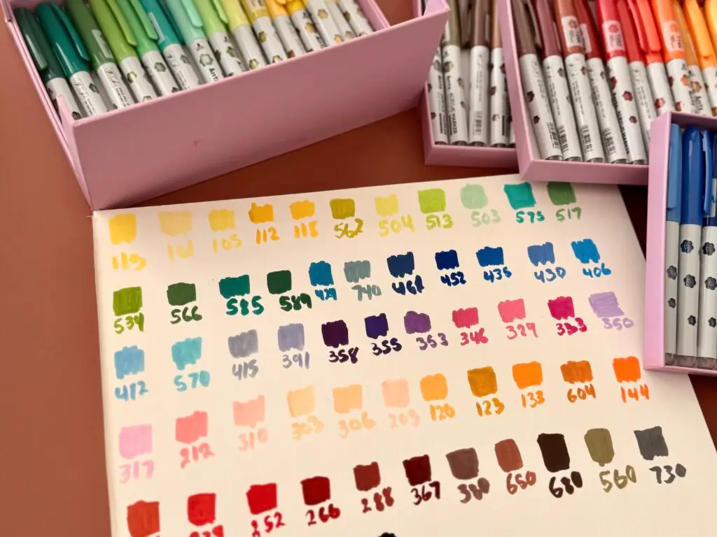testing arrtx colors on white paper