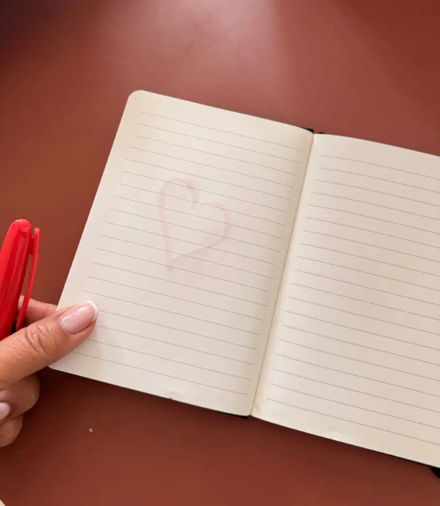 the back of the thin paper